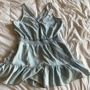American Eagle Outfitters Denim Blue Romper